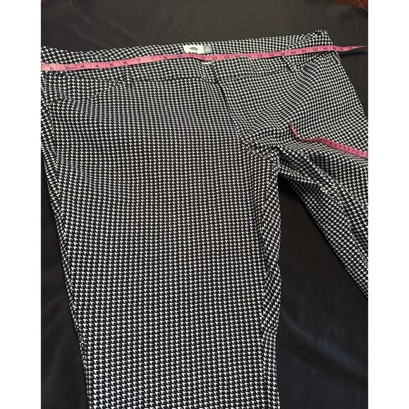 Old Navy Skinny Ankle Womens Pants Black White High Rise Houndstooth Plus Sz 24 - Picture 4 of 7